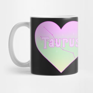 Taurus Constellation Heart Mug